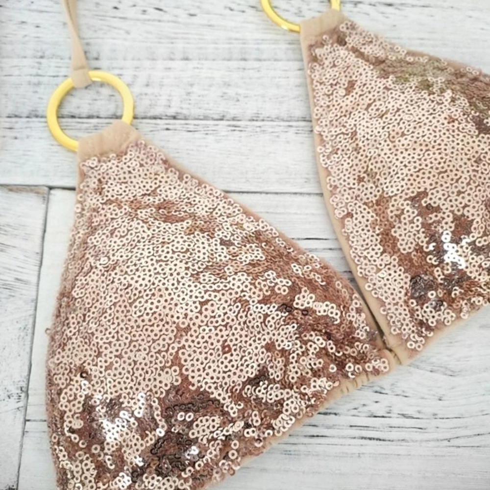 🎉Sizes S-XL🎉 Gold sequin bikini sets - Picture 5 of 8